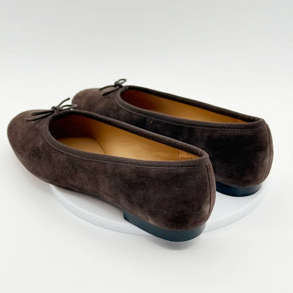 Madewell April Ballet Flat Size 7 Carob Brown Suede Womens NEW - Picture 6 of 11